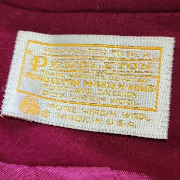 Pendleton Virgin Wool Red Single Breasted Blazer Size 12, Vintage - Picture 6 of 9